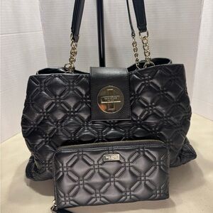 Kate Spade Astor Court ‘Elena’ Quilted Leather Shoulder Bag & Wallet set